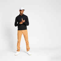 Men's golf V-neck pullover MW500 black