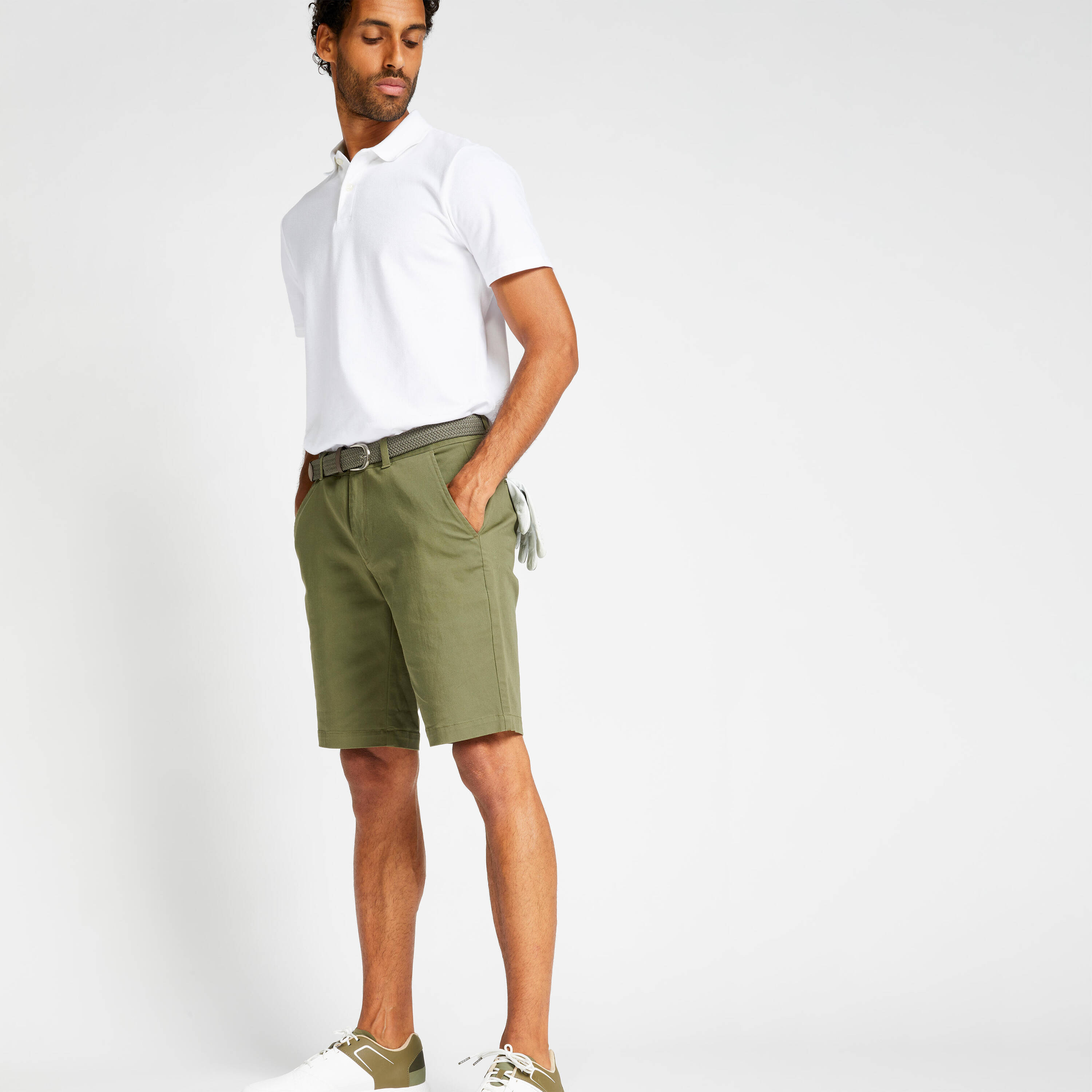 Men Golf Shorts MW500 Khaki -  2