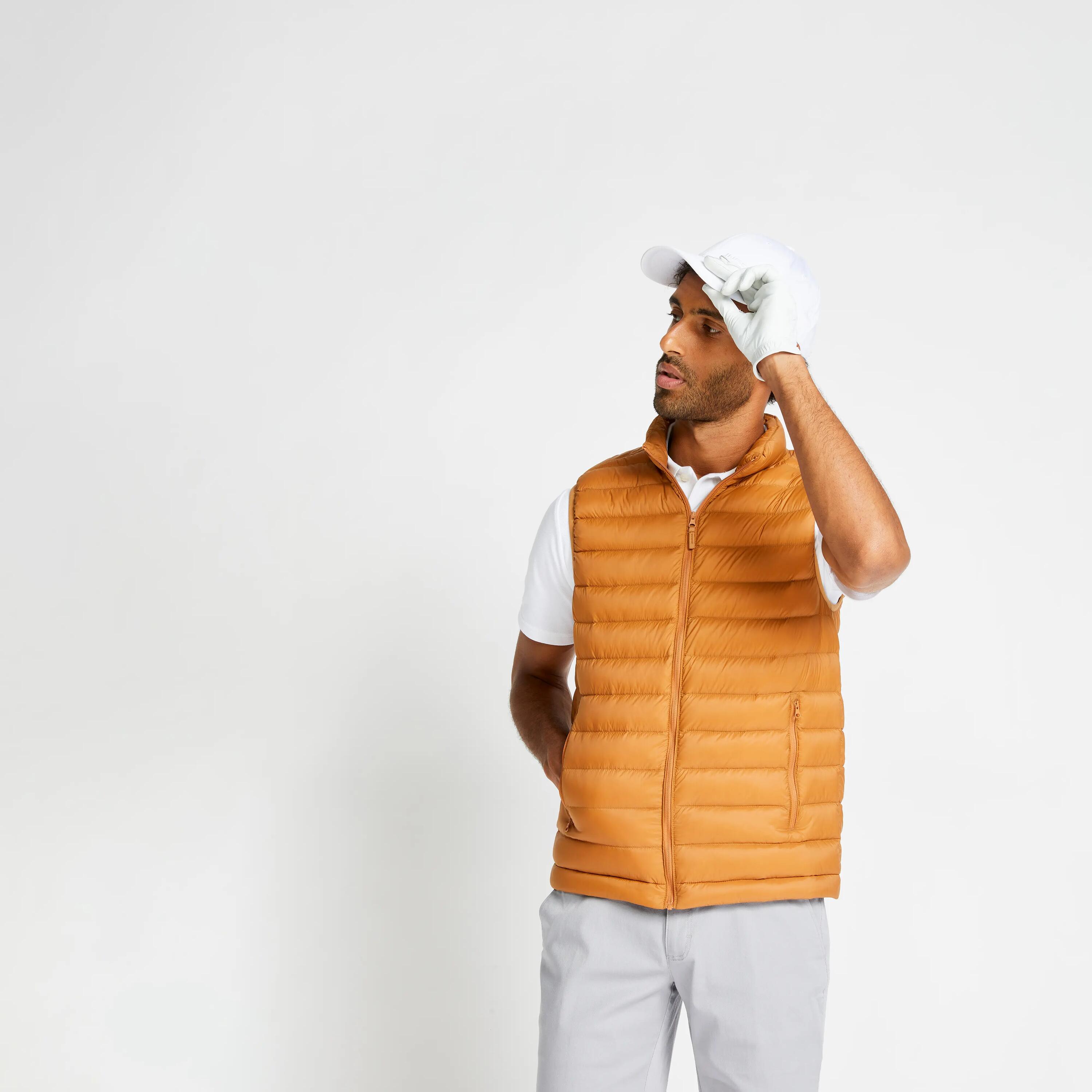 Chaleco golf Hombre MW500 avellana 5/22
