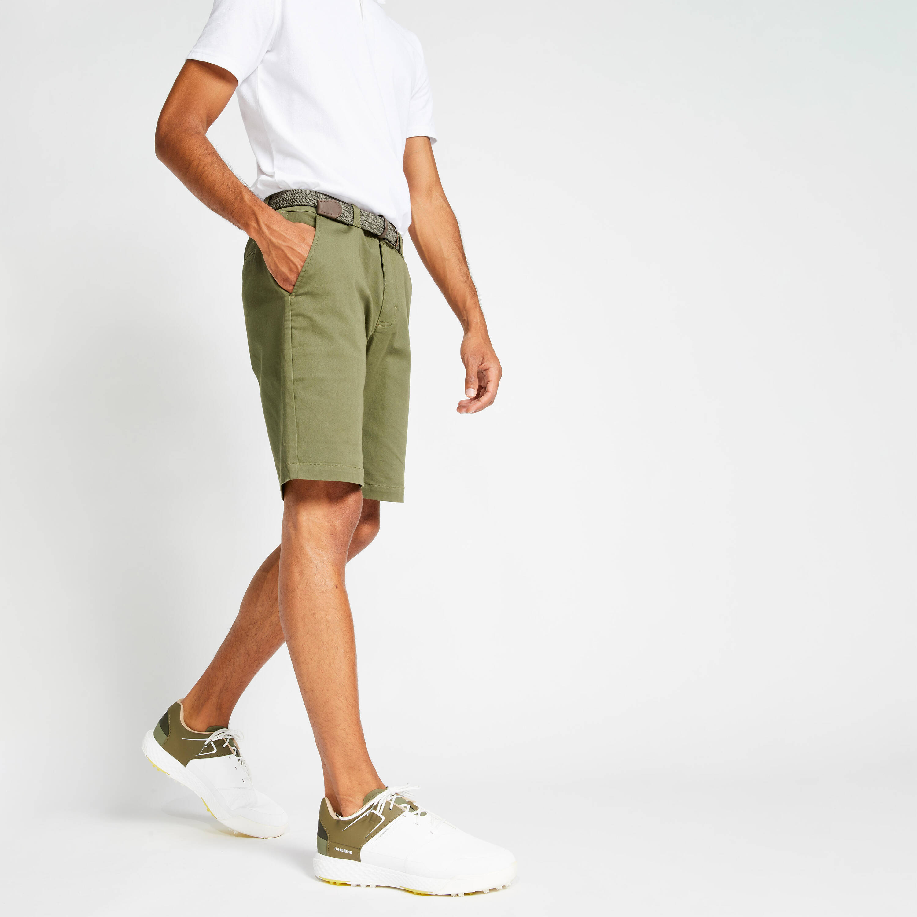 Men Golf Shorts MW500 Khaki -  1