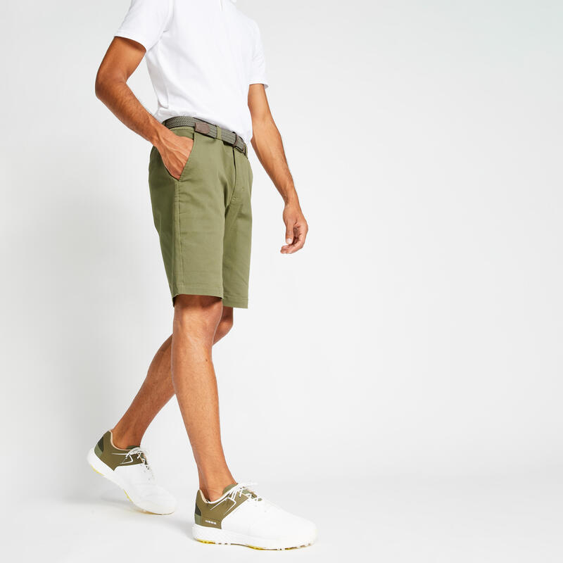 Pantaloncini golf uomo MW 500 verde militare