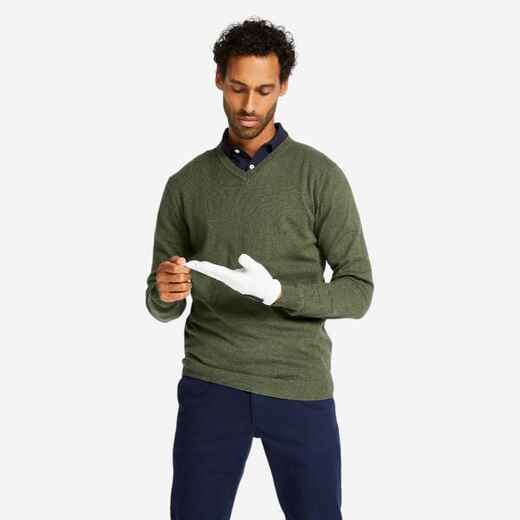 
      Meeste V-kaelusega golfi pullover MW500, khaki
  