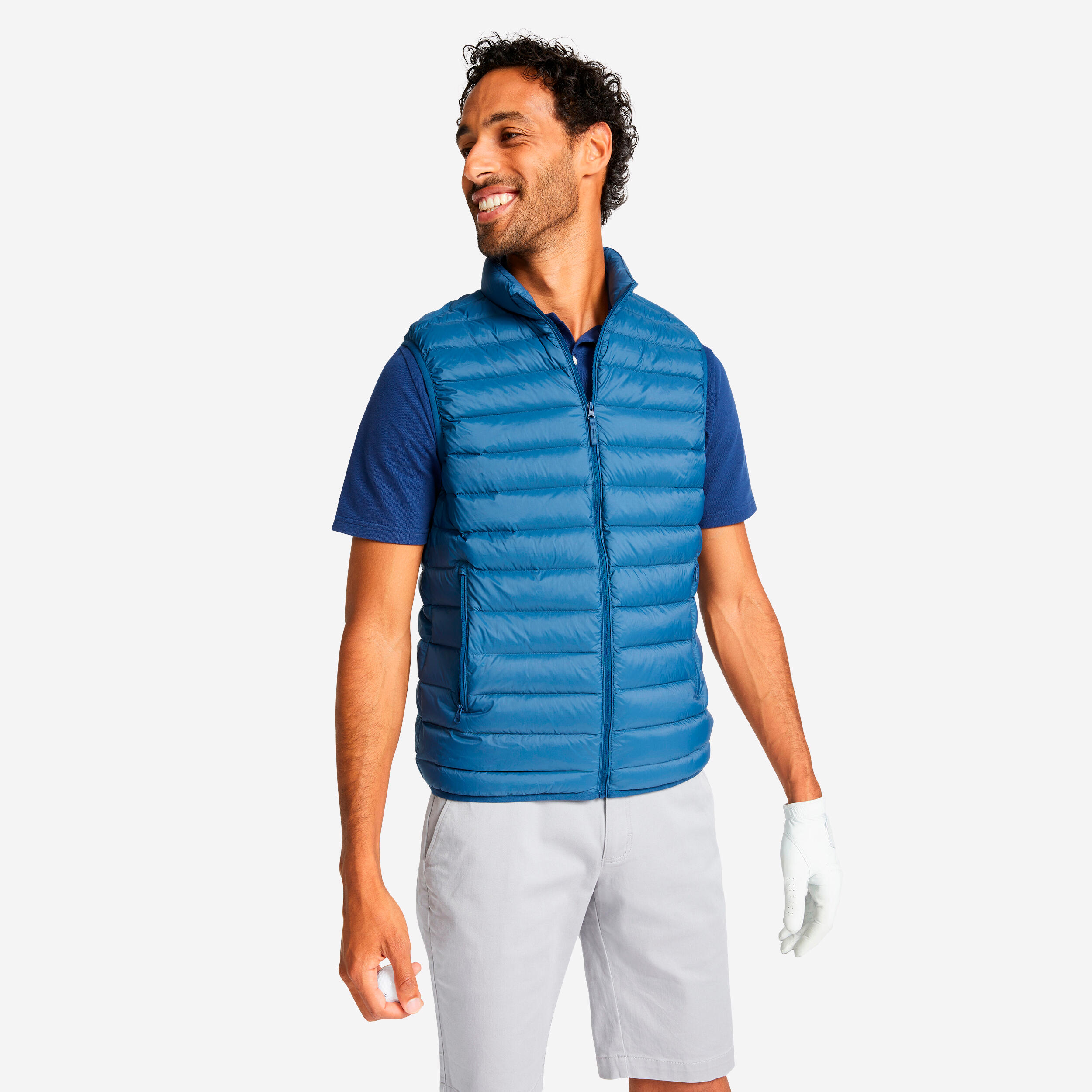 Men's golf sleeveless down jacket - MW500 blue 13/18