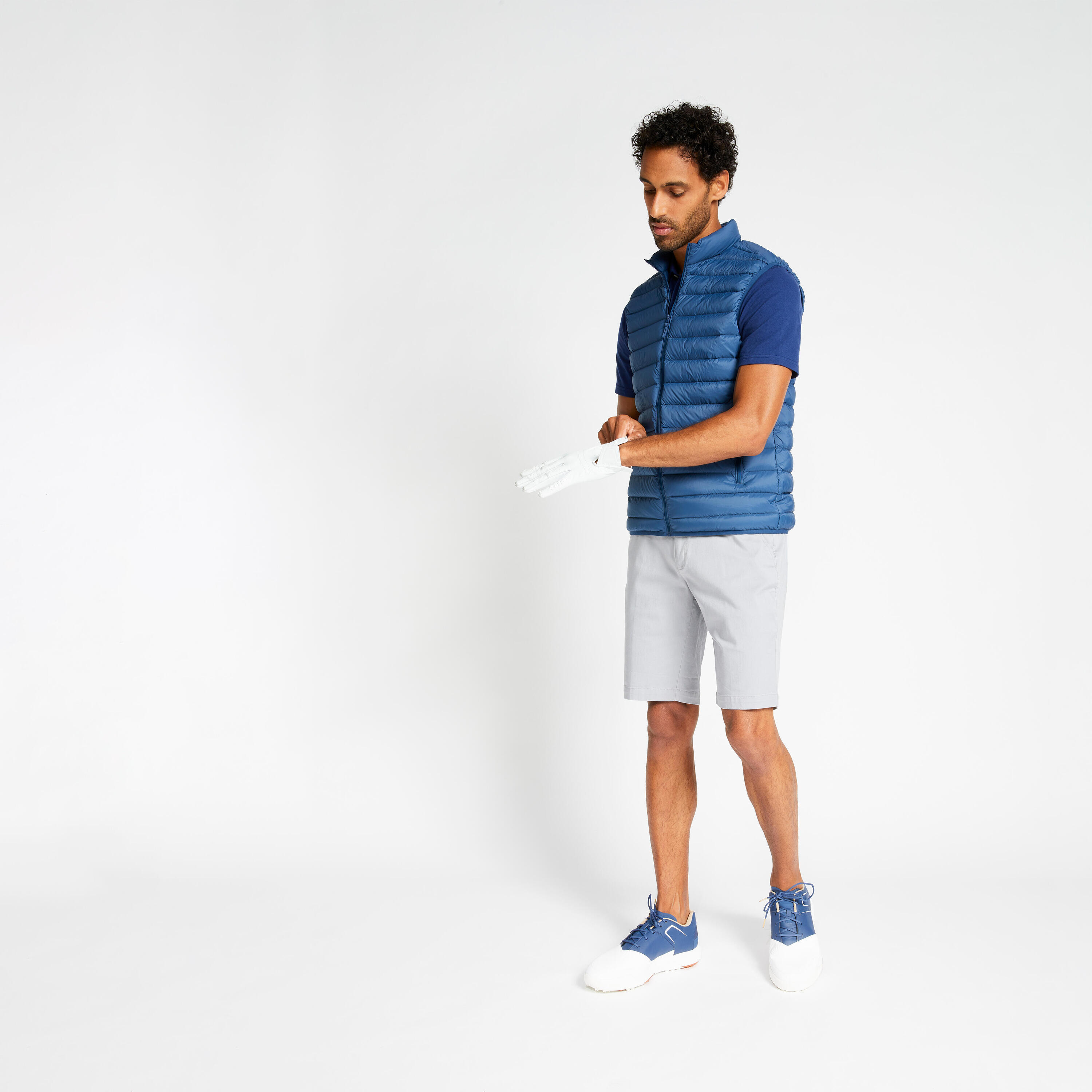 Men's golf sleeveless down jacket - MW500 blue 14/18