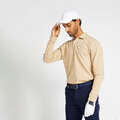 Vadderad jacka man Golf - Piké l.ä. MW500 herr beige INESIS - Golfkläder och Golfskor