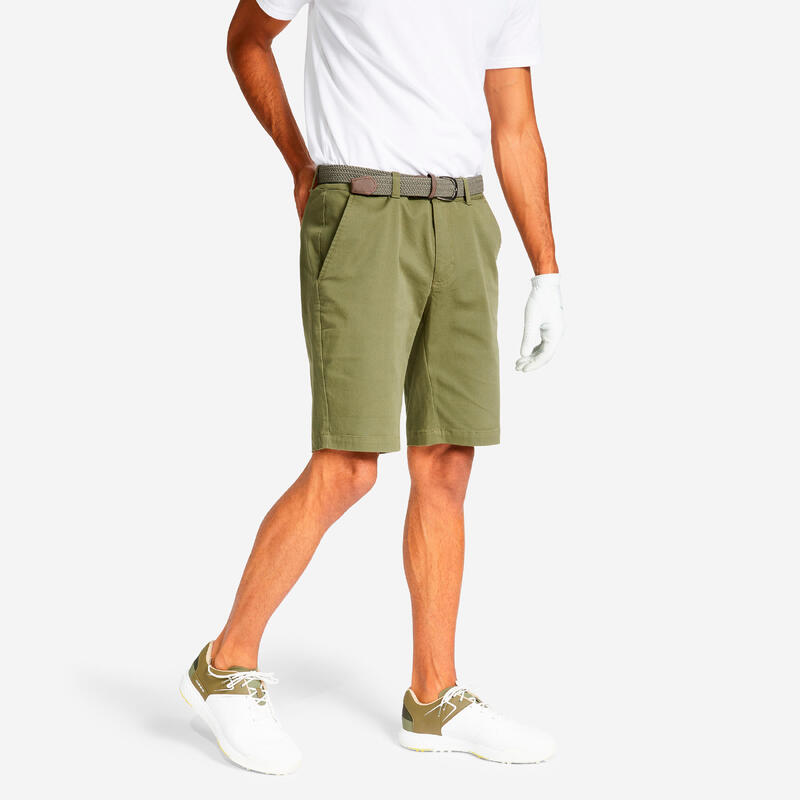 Pantalón corto chino algodón golf Hombre - MW500 caqui