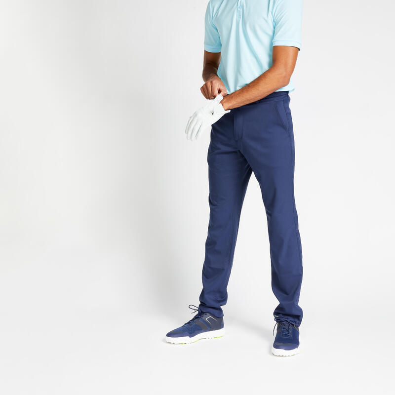 男款透氣高爾夫長褲－軍藍色