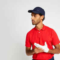 Men's golf short-sleeved polo shirt MW500 red