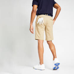 Men's golf chino shorts - MW500 beige