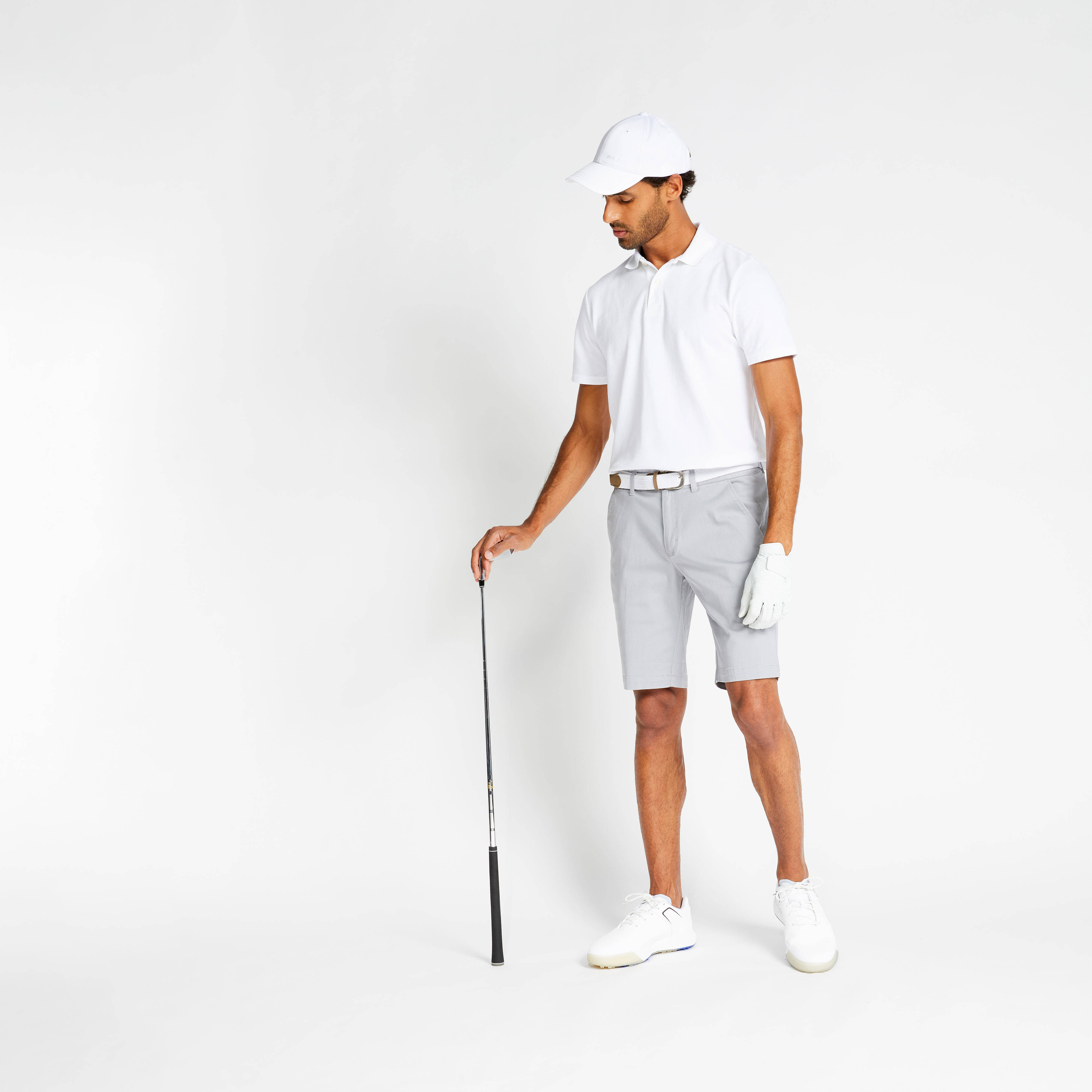 MEN'S GOLF SHORTS - MW500 GREY