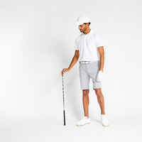 Men's golf cotton chino shorts - MW500 grey