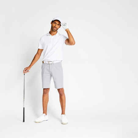 Men's golf chino shorts - MW500 grey