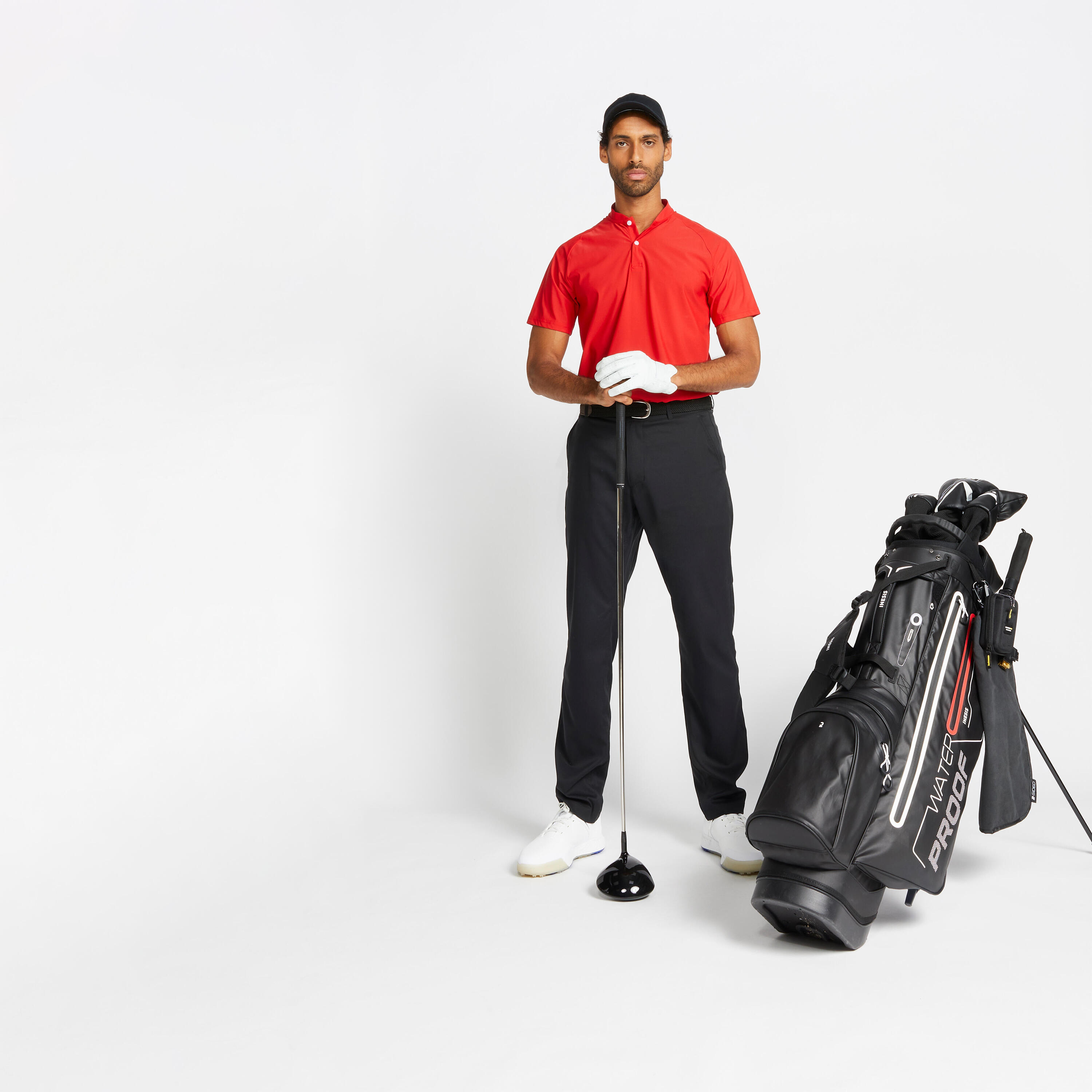 MEN'S GOLF TROUSERS - WW500 BLACK 3/6