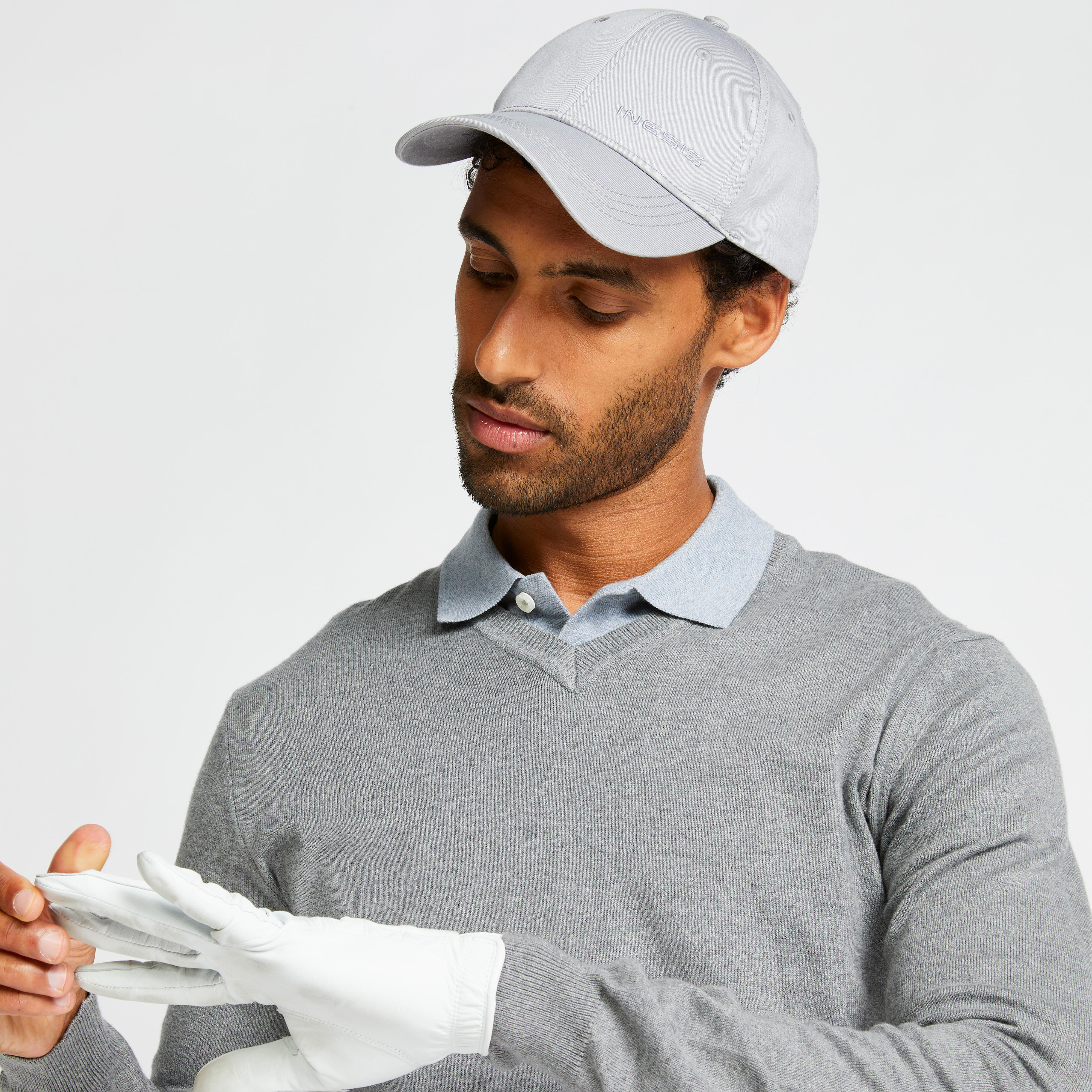 Pull gris col v homme new arrivals