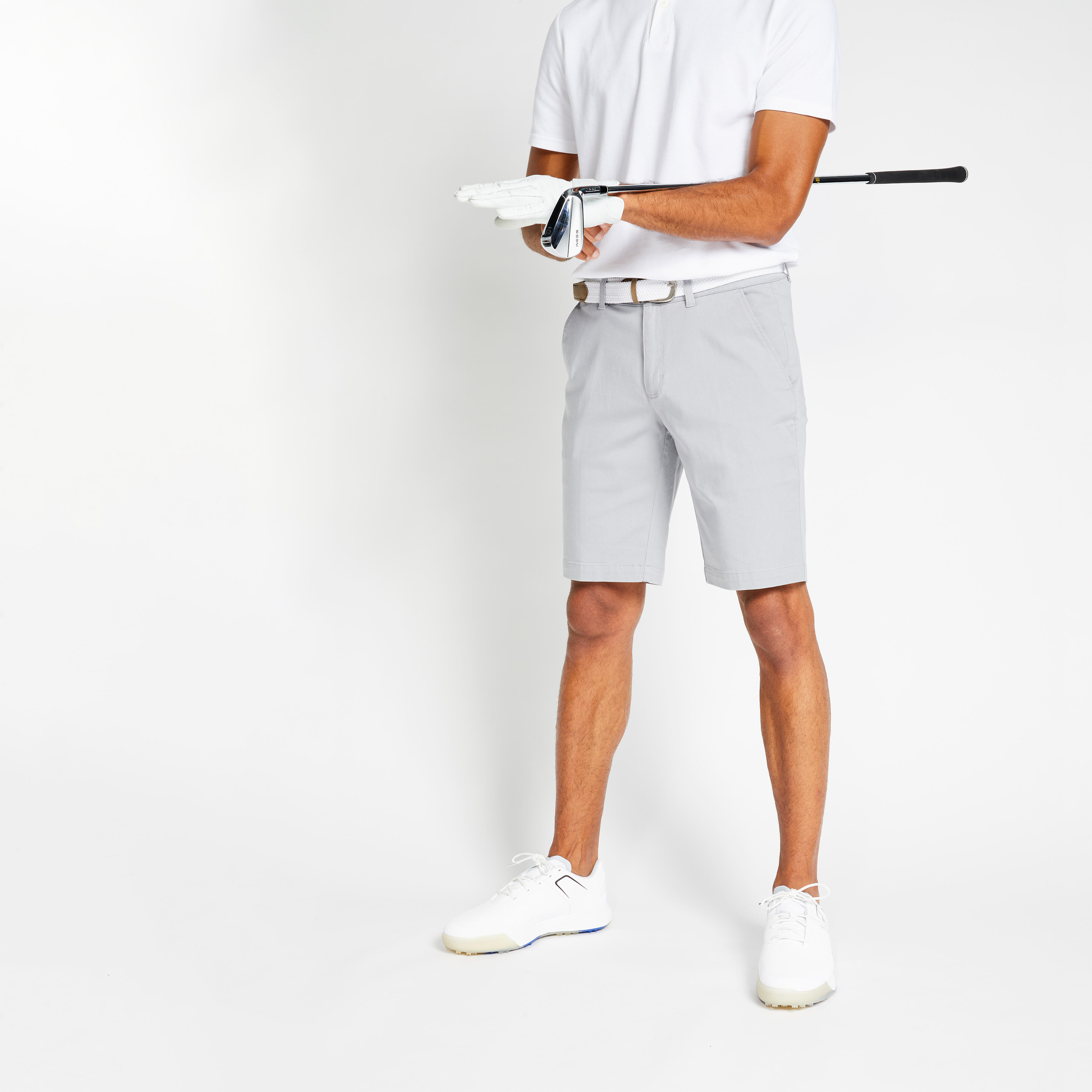 grey mens golf shorts