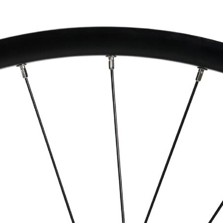 ROUE VTC 28" ARRIERE DOUBLE PAROI NOIRE CASSETTE POUR FREIN A DISQUE