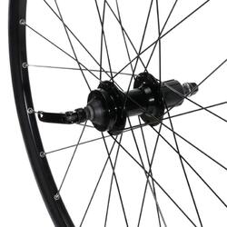 ROUE VTC 28" ARRIERE DOUBLE PAROI NOIRE CASSETTE POUR FREIN A DISQUE