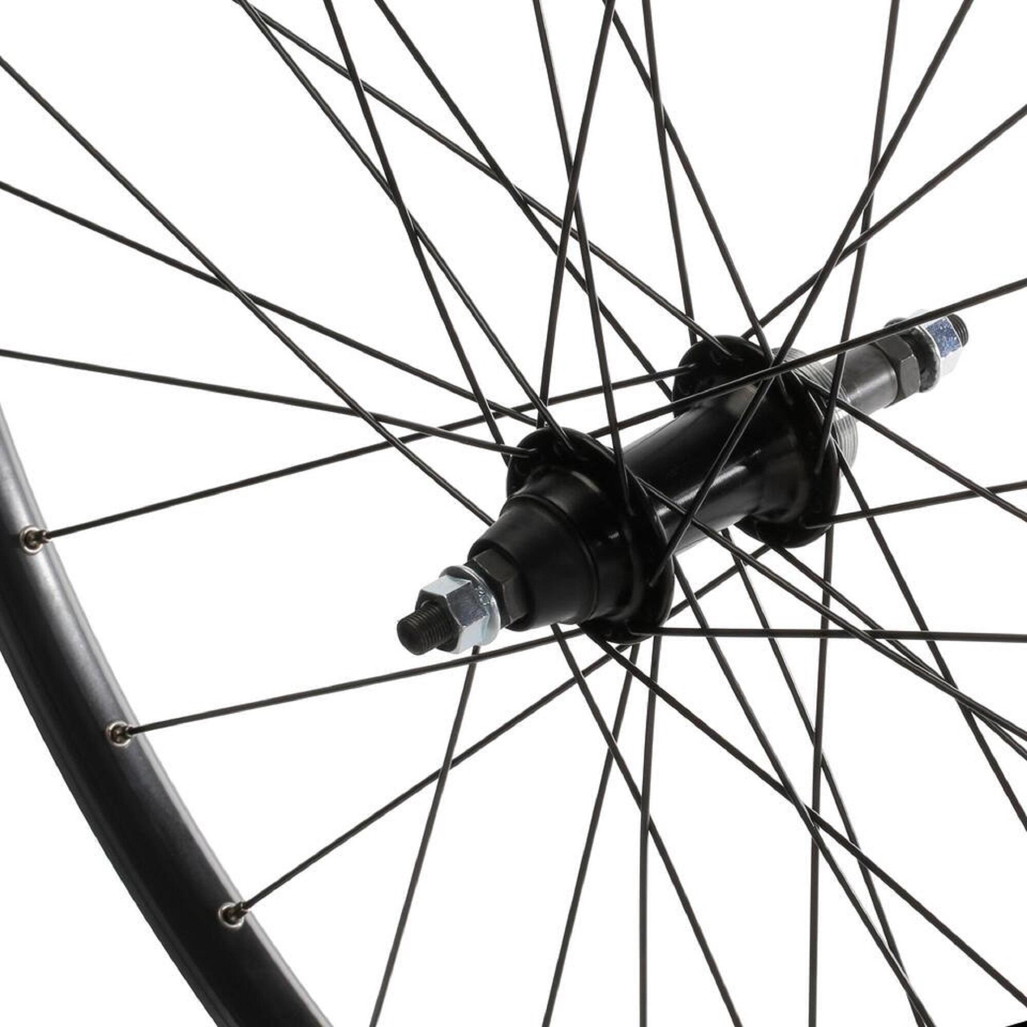 28" Bolt-On Double Wall Trekking Rear Wheel - Black - RIVERSIDE