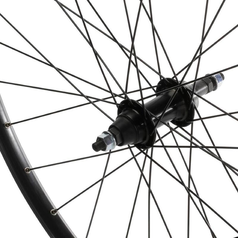 Roată spate bicicletă polivalentă 28"/ Perete Dublu/ V-brake/ Filet Negru 