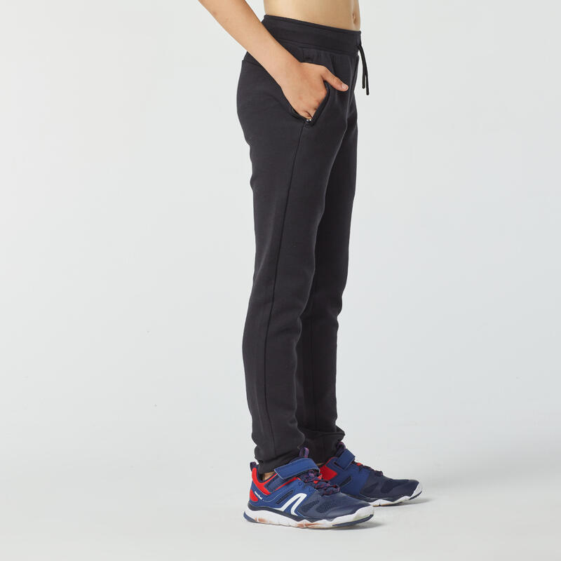 Pantalon de trening respirant 900 Educație fizică Negru Copii