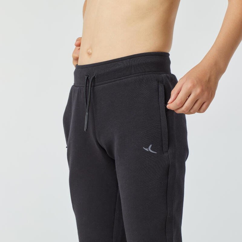 Pantalon de trening respirant 900 Educație fizică Negru Copii