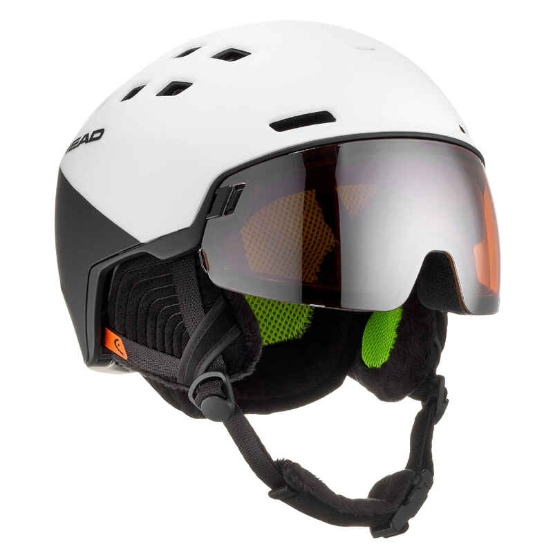 Ski helmet with visor Head Radar - Black/White - Decathlon