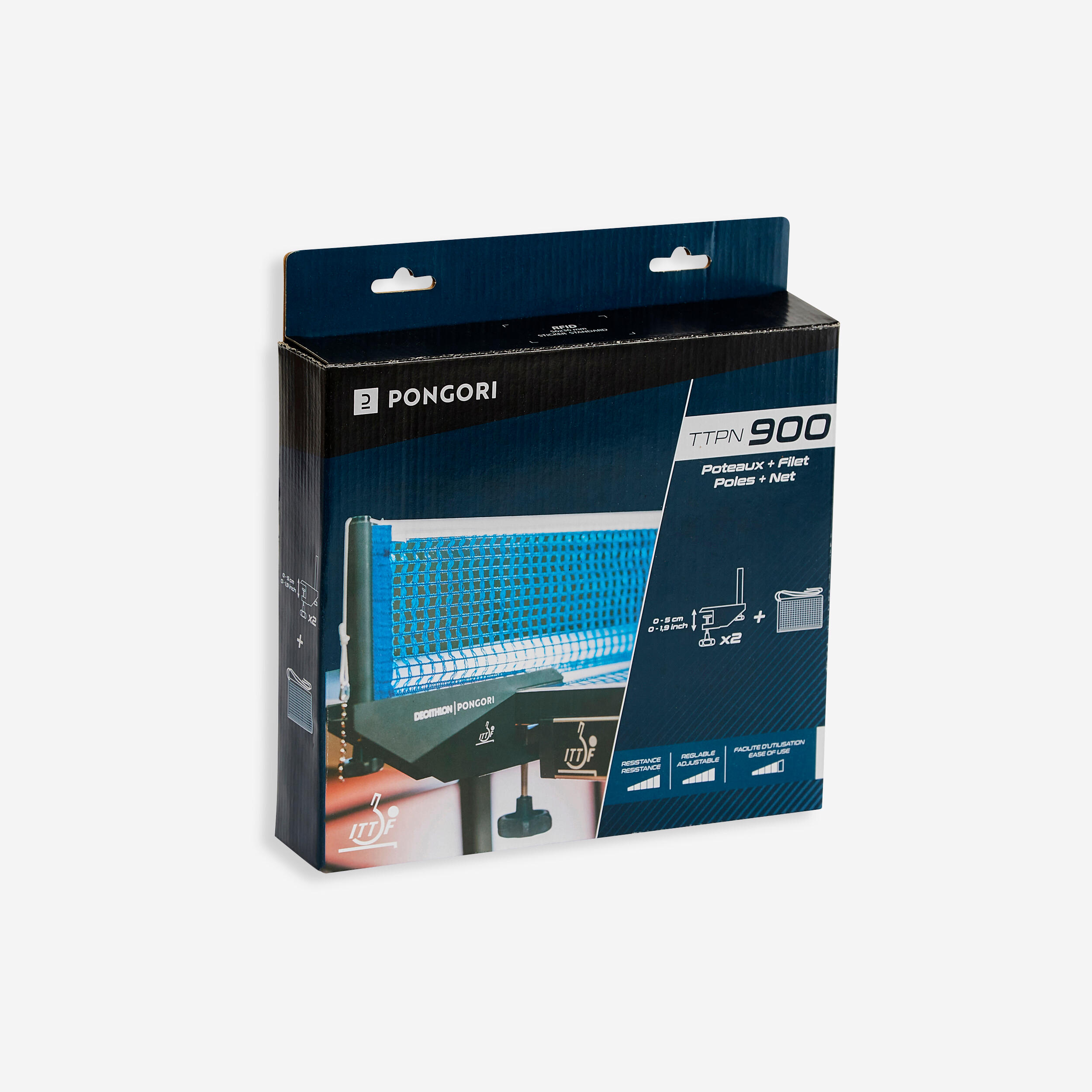 Postes e rede de ping pong 900 ittf