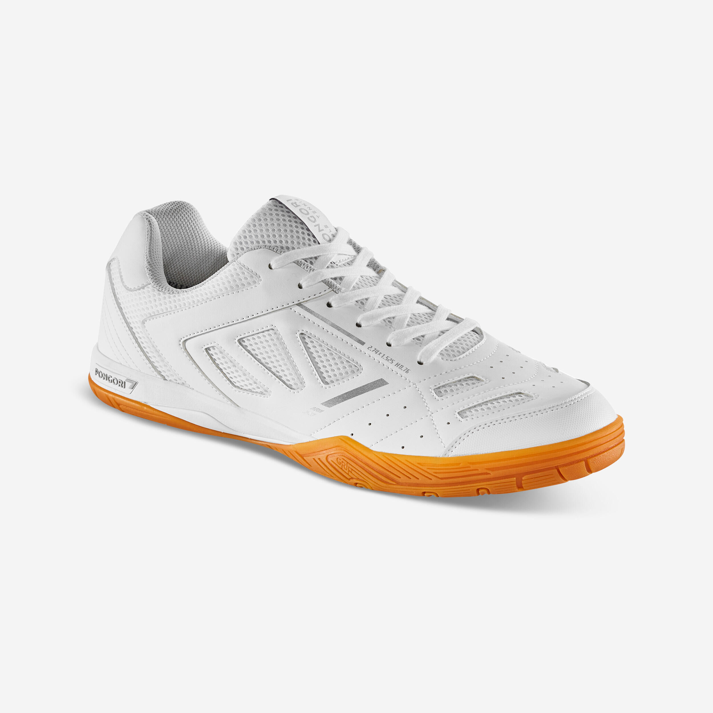 PONGORI Table Tennis Shoes TTS 500 New - White/Silver