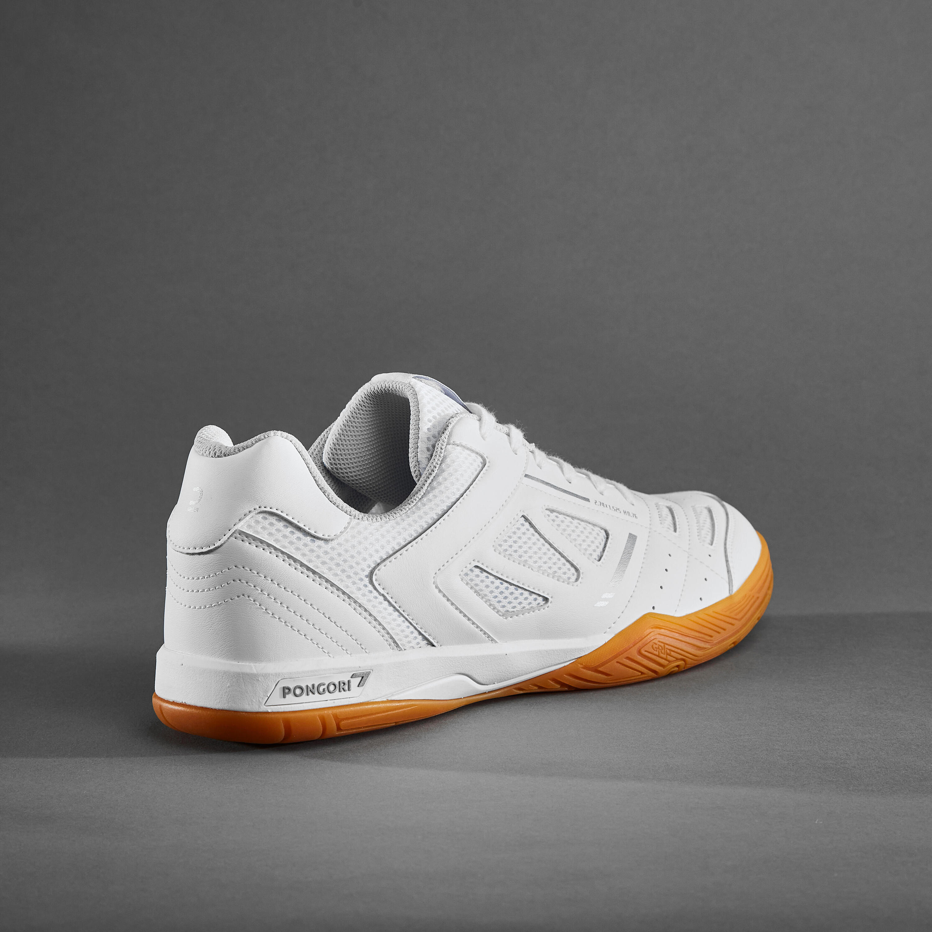 CHAUSSURES DE TENNIS DE TABLE TTS 500 NEW BLANCHES/ARGENT 4/6