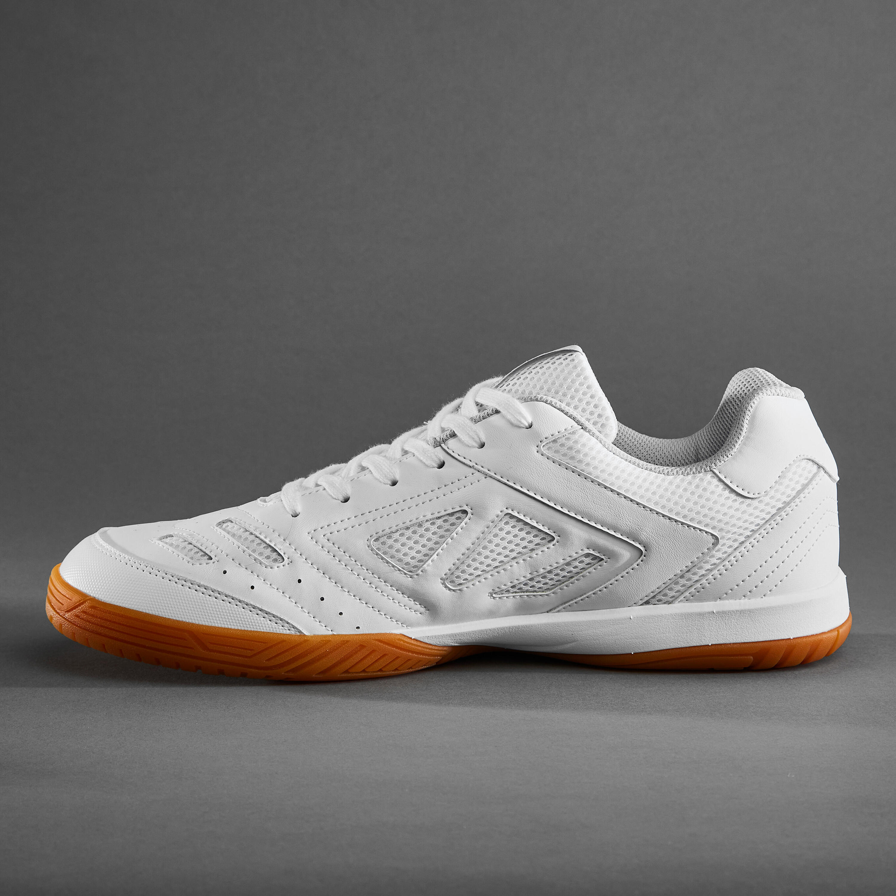 CHAUSSURES DE TENNIS DE TABLE TTS 500 NEW BLANCHES/ARGENT 3/6