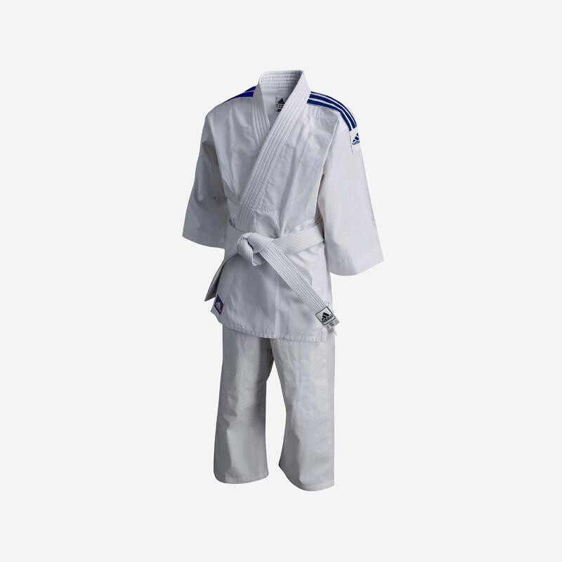 Kimono bambino judo Adidas J 200E 2 taglie in 1 bianco
