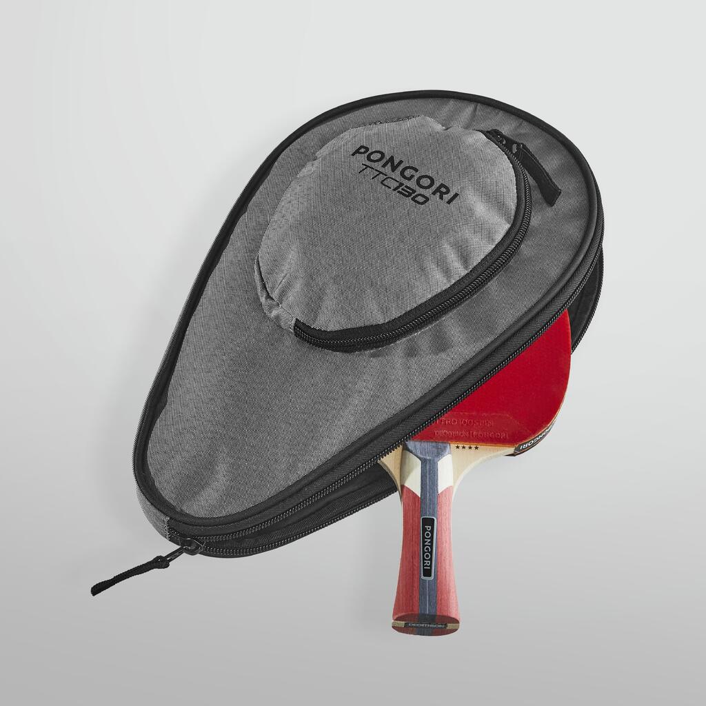 FUNDA DE PALETA DE PING PONG TTC130 GRIS CON BOLSILLO