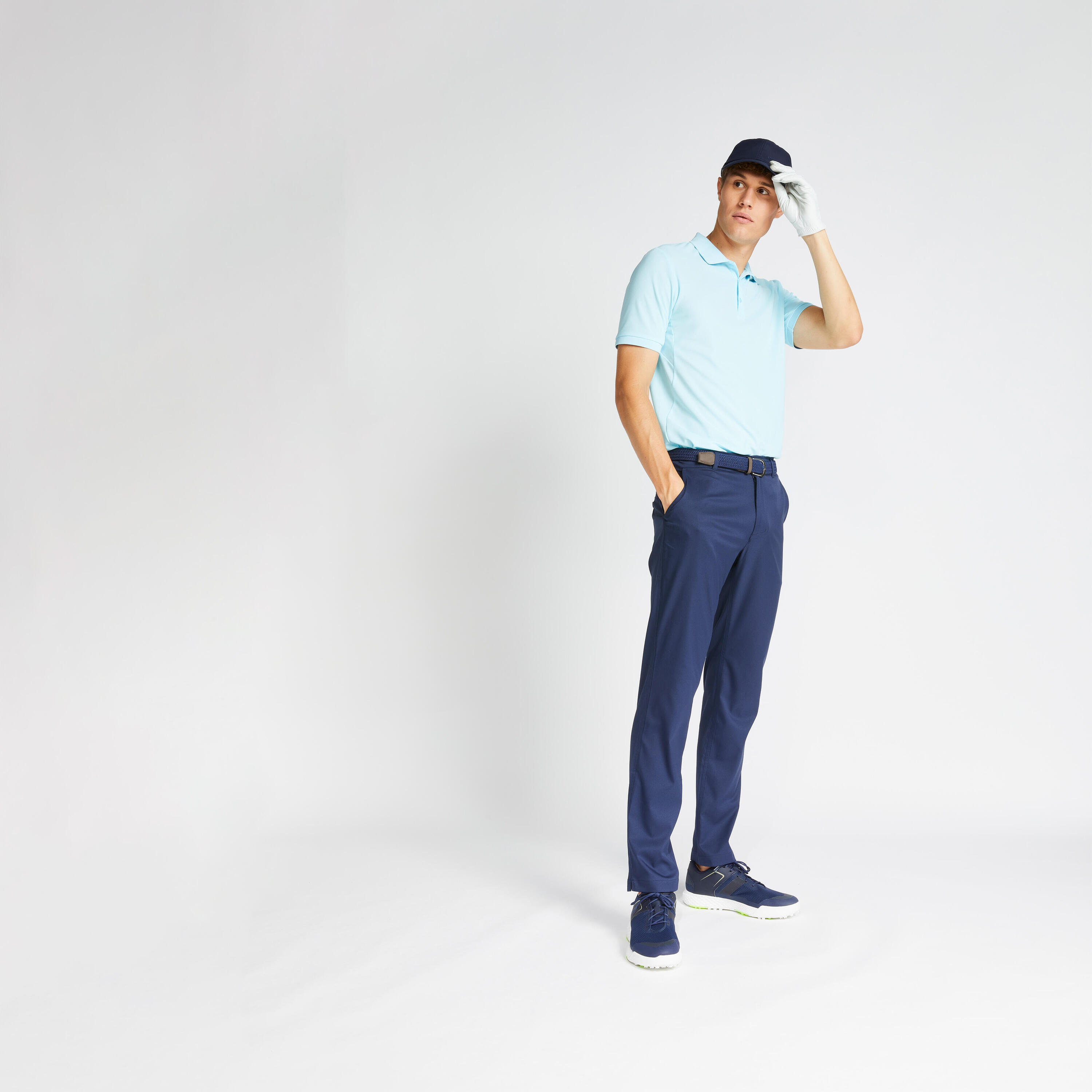 Men's golf trousers - WW500 navy blue 2/6
