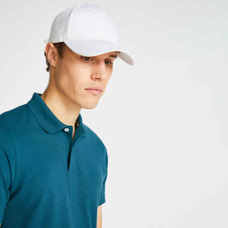 Men's golf short-sleeved polo shirt MW500 petrol