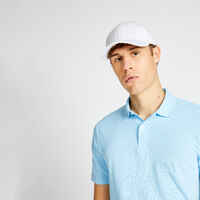 Men's golf short-sleeved polo shirt MW500 sky blue