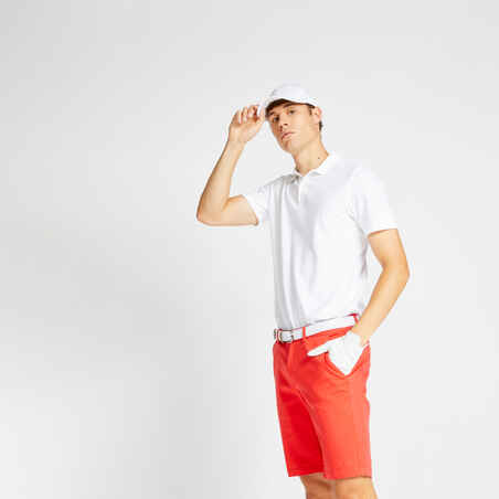 Men's golf short-sleeved polo shirt MW500 white