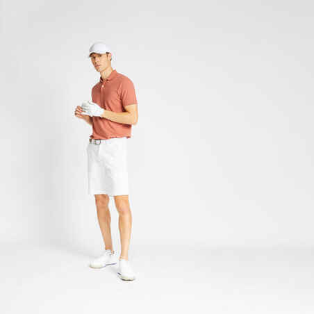Golf Poloshirt kurzarm MW500 Herren terracotta 