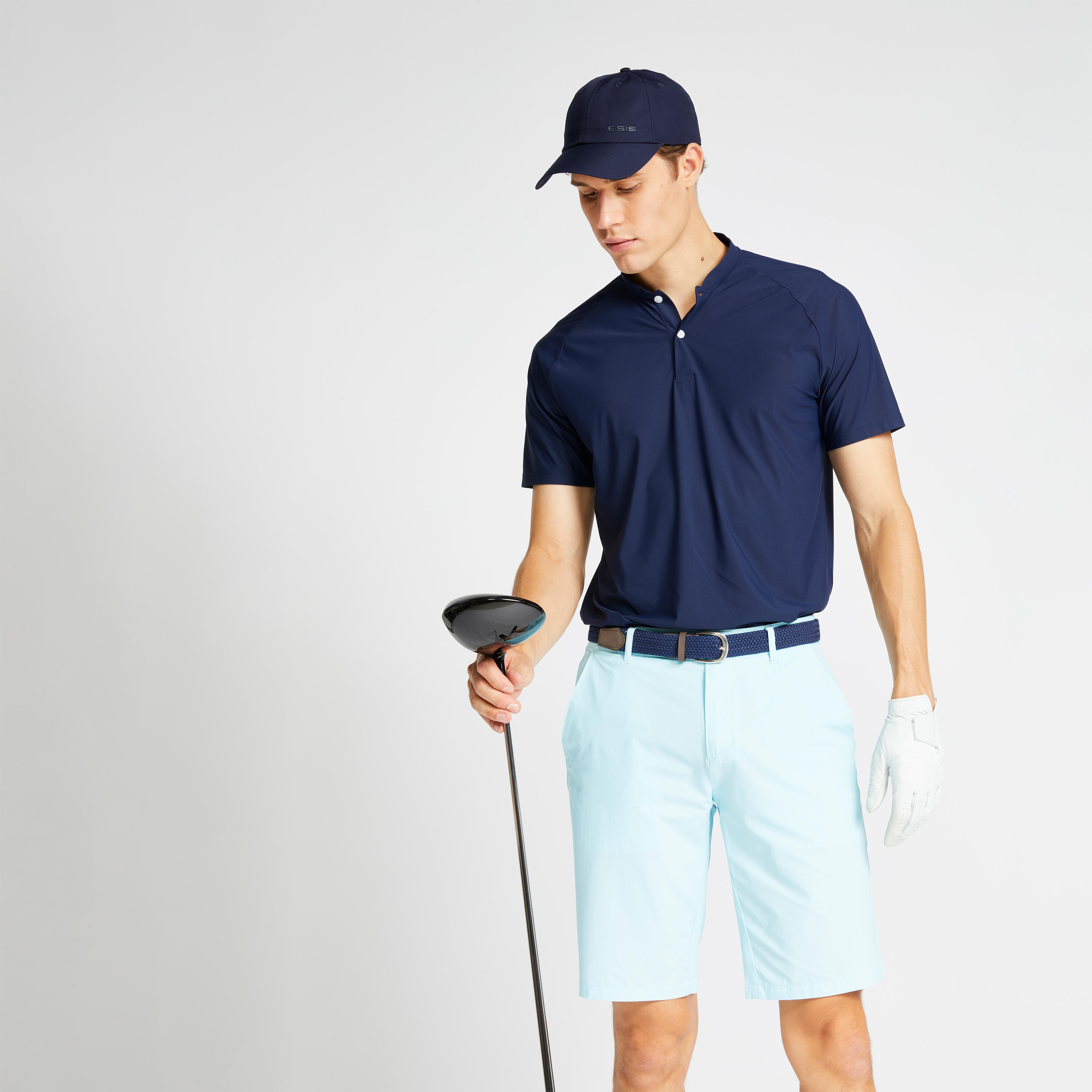 Tricou Polo Golf Ultralight bleumarin Bărbați decathlon.ro imagine noua