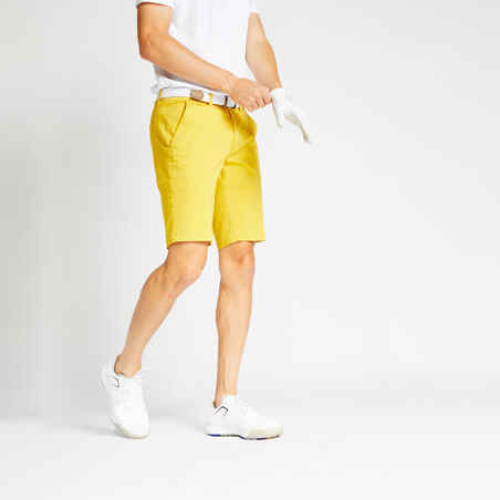 Men's golf chino shorts - MW500 ochre