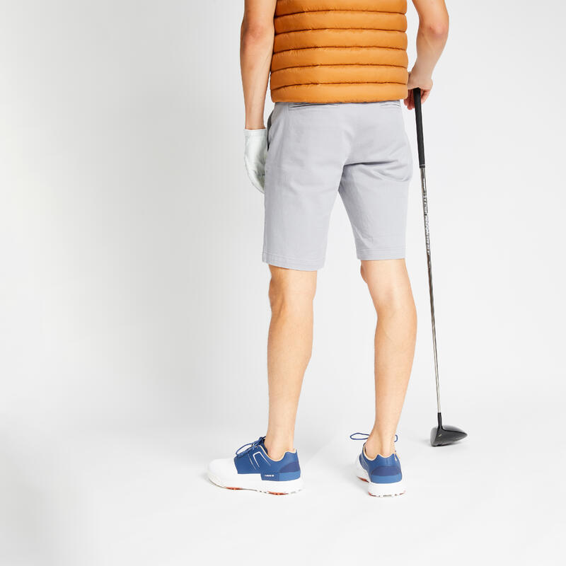 Men's golf chino shorts - MW500 grey