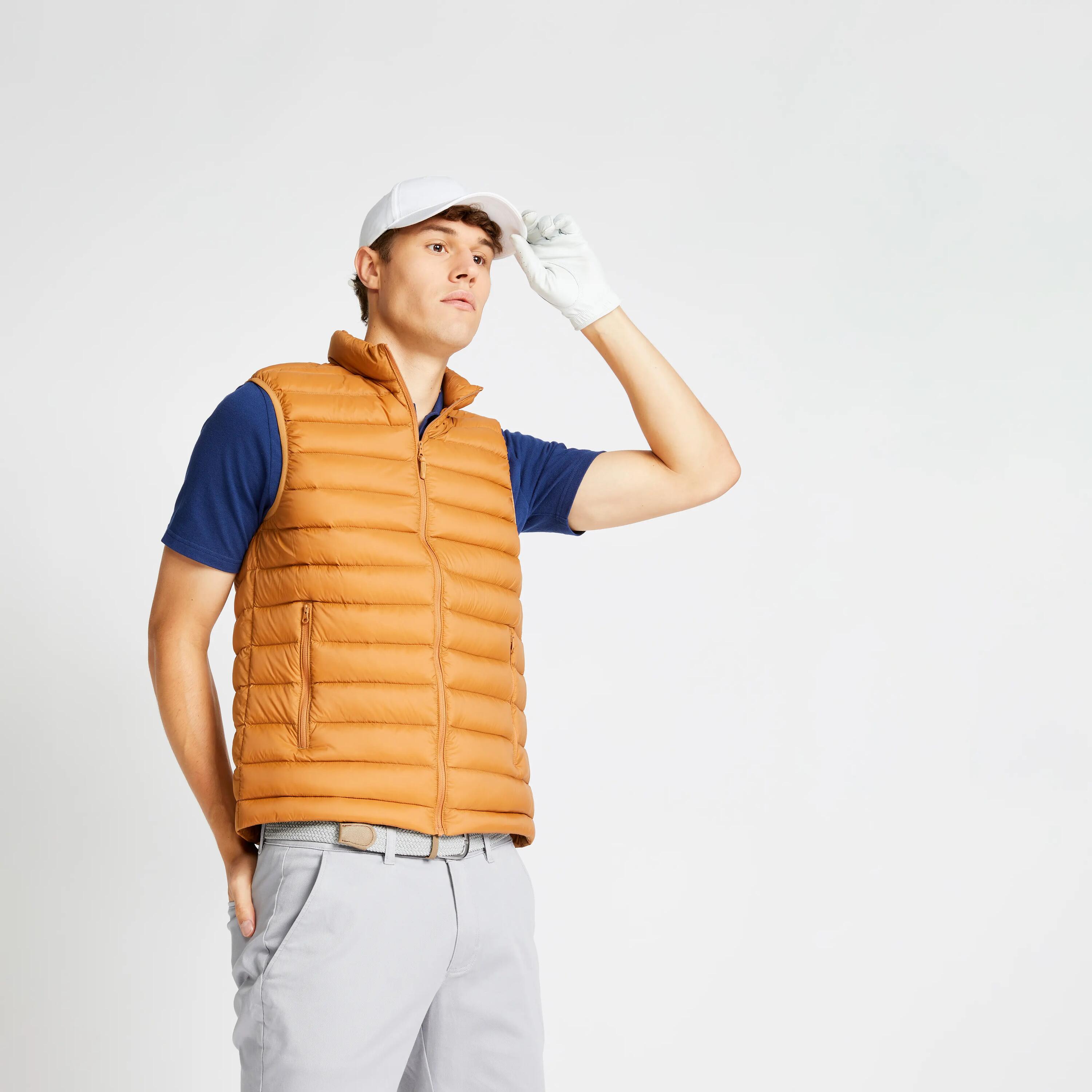 Chaleco golf Hombre MW500 avellana 2/22