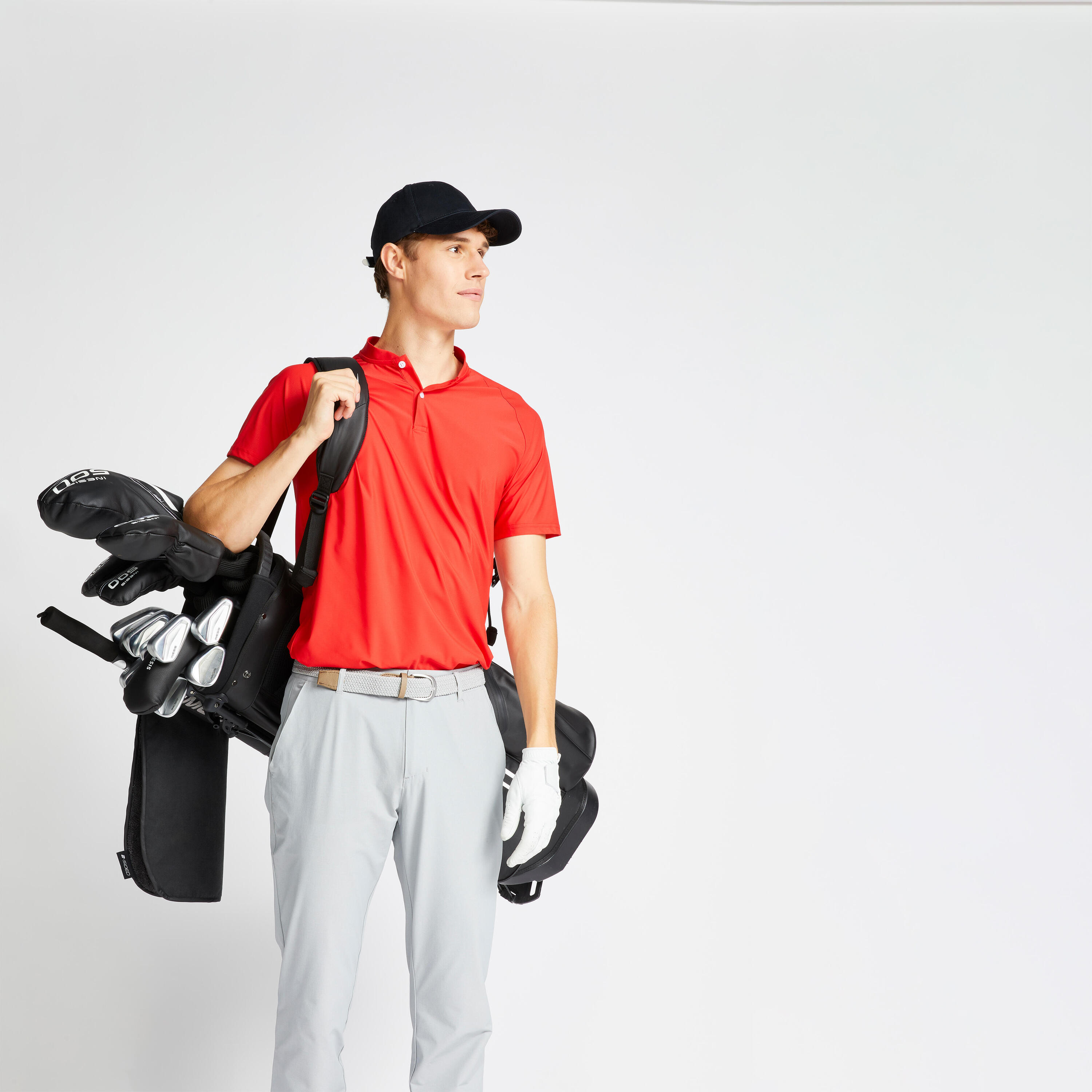 Polo de golf manga corta Hombre - WW900 rojo 4/8