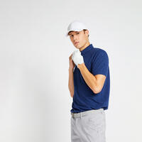 Men's golf short-sleeved polo shirt MW500 blue