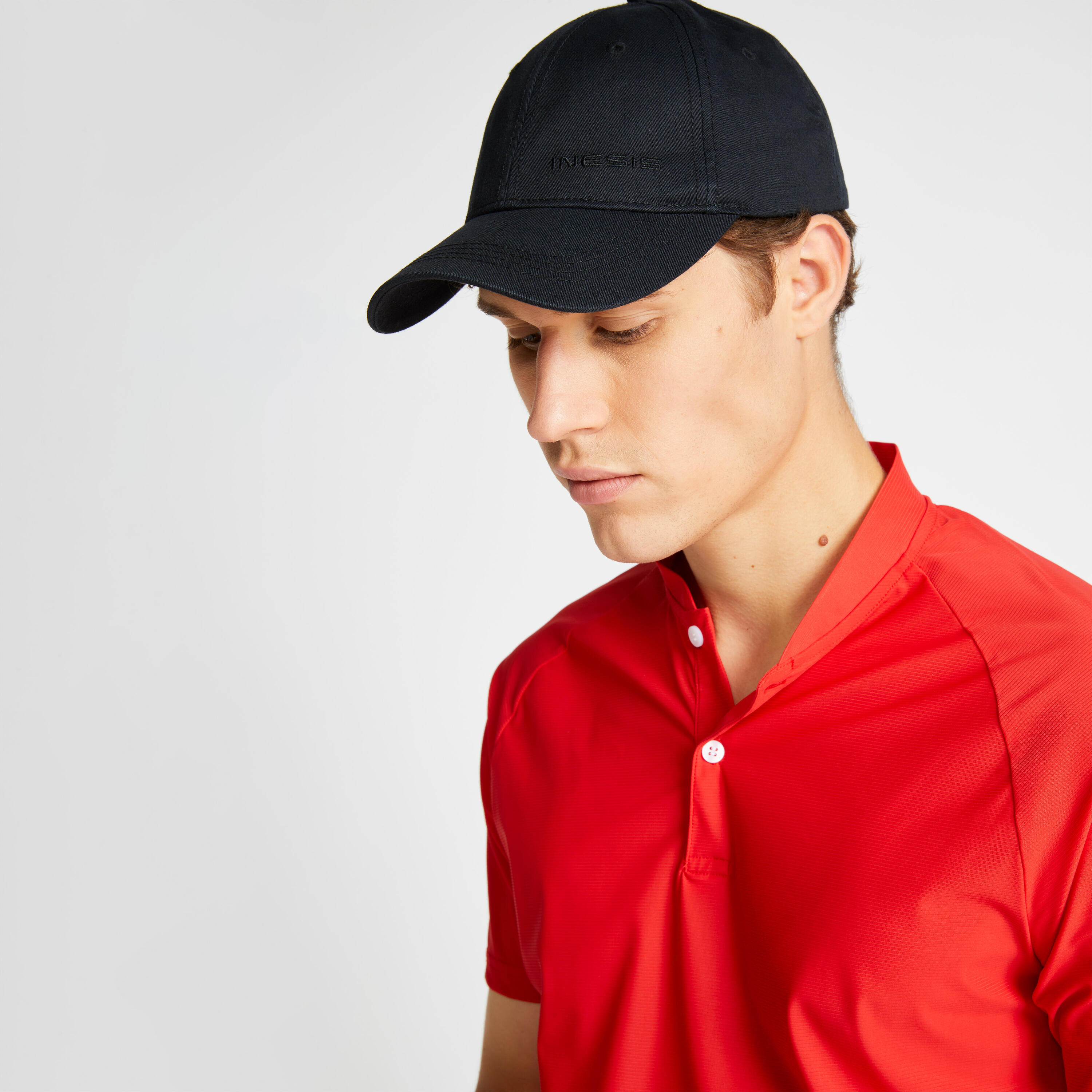 Men's short-sleeved golf polo shirt - WW900 red 4/4