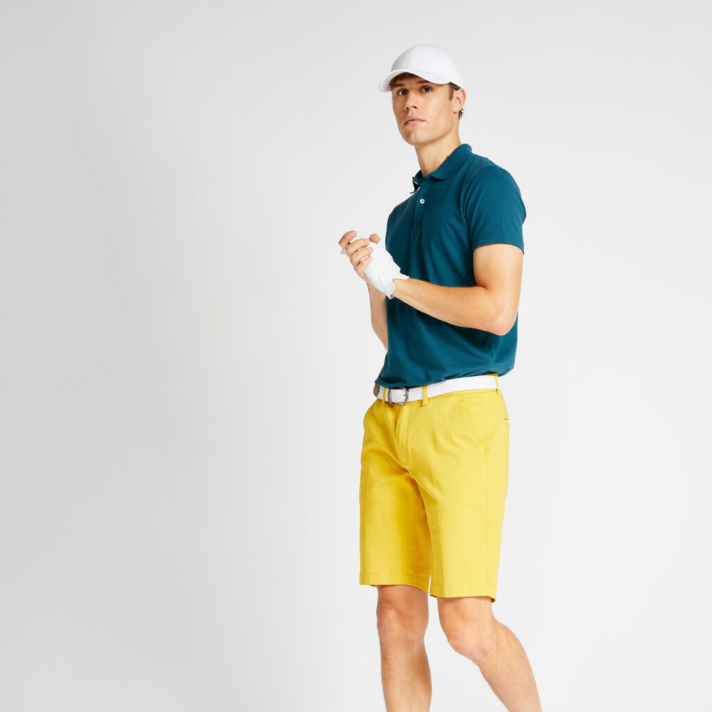 Polo de golf manches courtes homme MW500 blanc