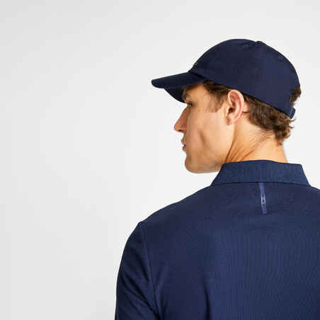 Men's golf short-sleeved polo shirt WW500 navy blue