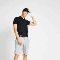 Golf Poloshirt kurzarm WW500 Herren schwarz