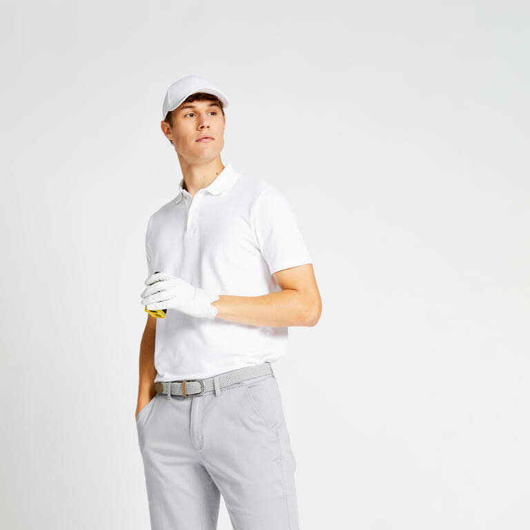 Men Golf Polo T-shirt 500 White