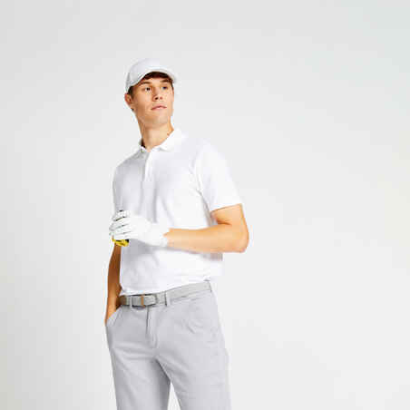 Men's golf short-sleeved polo shirt MW500 white