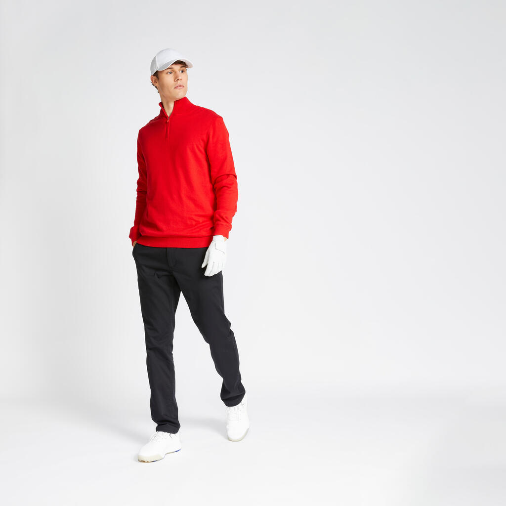 Men's golf windproof pullover MW500 red